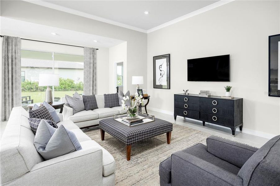 Furnished interior view inside a new home in Cedar Landings, Leesburg (Image 5).