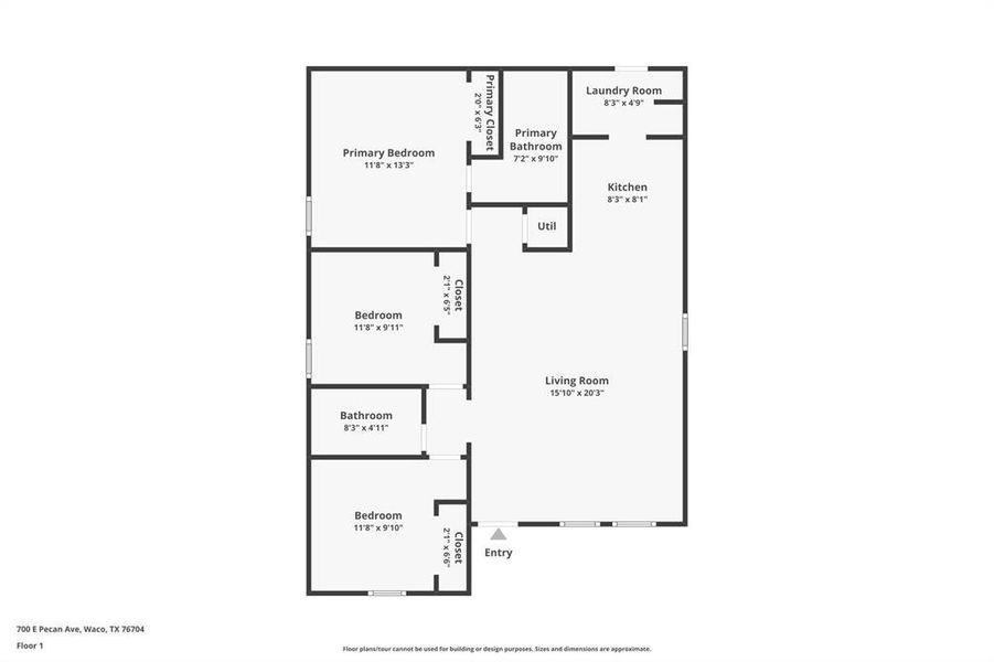 2D floor plan layout of this home in , Waco, TX (Image 3). 2D floor plan layout of this home in , Waco, TX (Image 3).