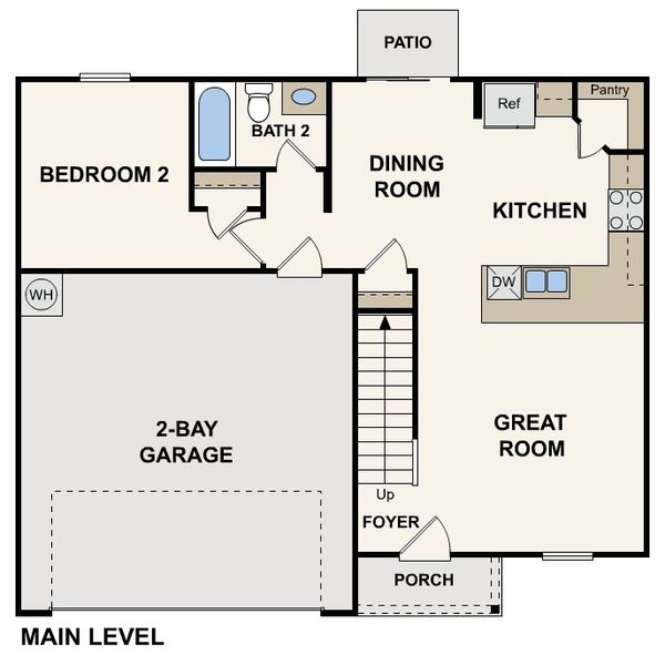 2D floor plan layout for the Dupont by Century Communities in Courtland Place, Cleburne, TX (Image 3).