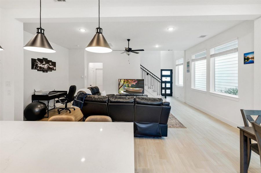 Furnished interior view inside a new home in The Woodlands Hills, Willis (Image 8). Furnished interior view inside a new home in The Woodlands Hills, Willis (Image 8).