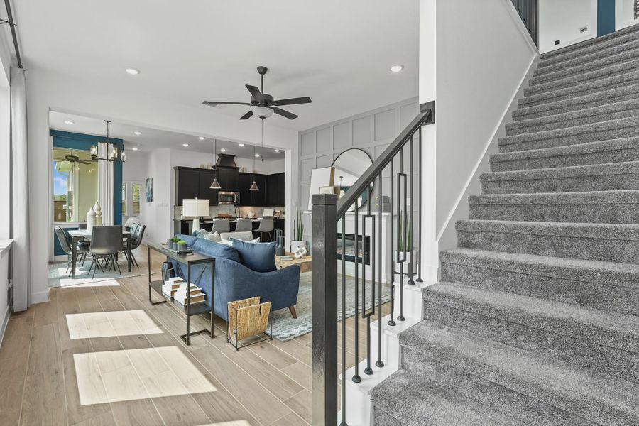 Representative furnished interior of a home built from the Versailles by Chesmar Homes in Sienna Chateau, Missouri City (Image 3).