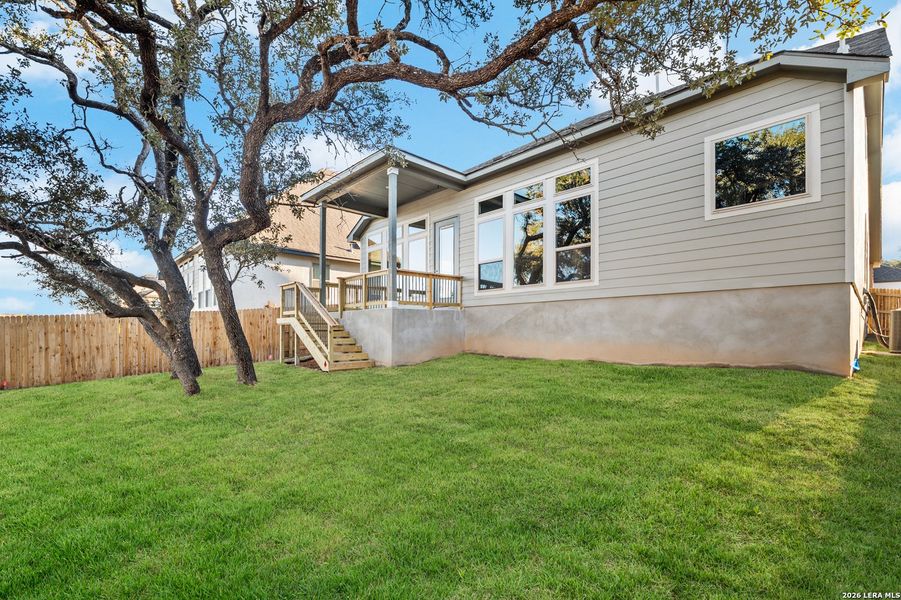 Exterior details and patio area of a home in Ventana, Bulverde (Image 3).