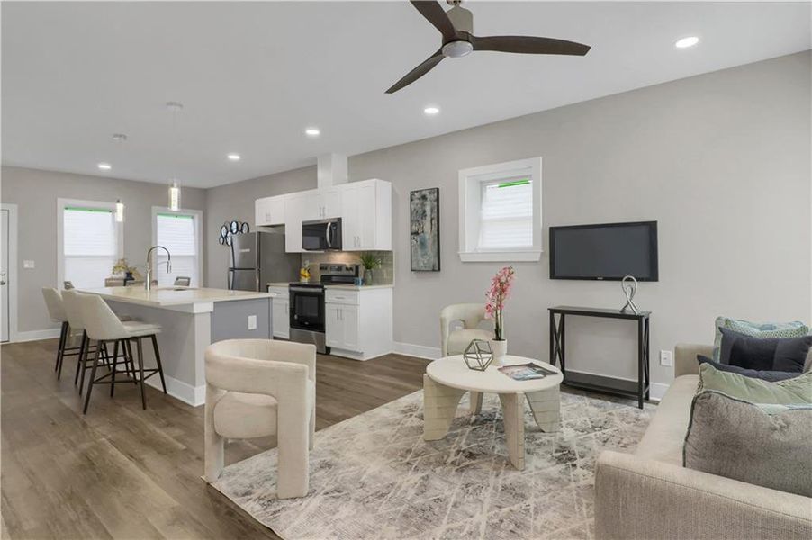 Furnished interior view inside a new home in , Atlanta (Image 7).