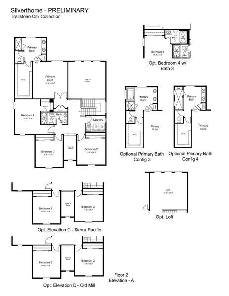 2D floor plan layout of this home in The Town Collection at Independence, Elizabeth, CO (Image 3).