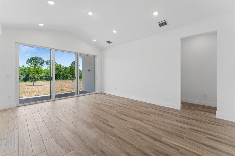 Great Room with Vaulted Ceilings