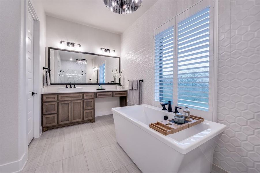 Furnished interior view inside a new home in , Oak Point (Image 15).