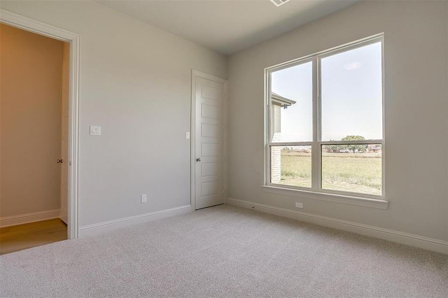 View of carpeted spare room