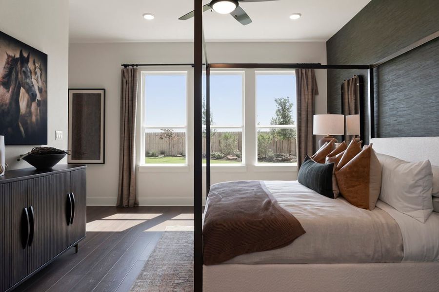 Furnished interior view inside a new home in Park Collection At Wolf Ranch, Georgetown (Image 19).