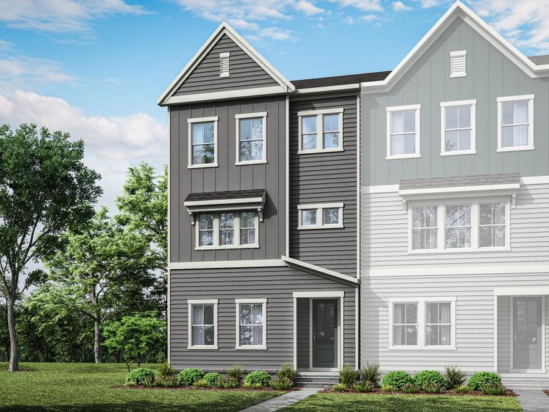 Representative exterior photo of a completed home built from the Ryder by Tri Pointe Homes in Holding Village, Wake Forest, NC (Image 21).