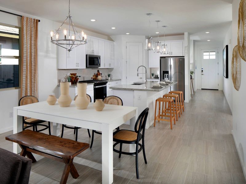 Dining Room in the Jubilee Floorplan modeled at Camino Crossing