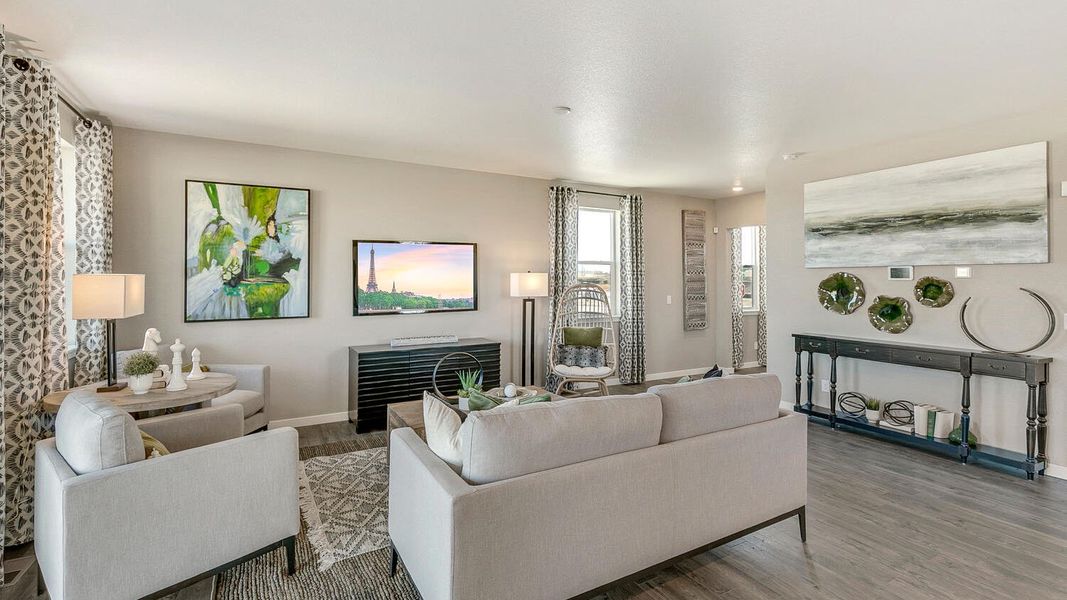 Furnished interior view inside a new home in The Ridge at Lorson Ranch, Colorado Springs (Image 3).