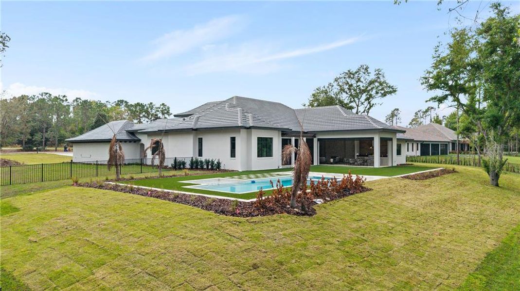 Exterior details and patio area of a home in Bella Collina, Montverde (Image 34). Exterior details and patio area of a home in Bella Collina, Montverde (Image 34).