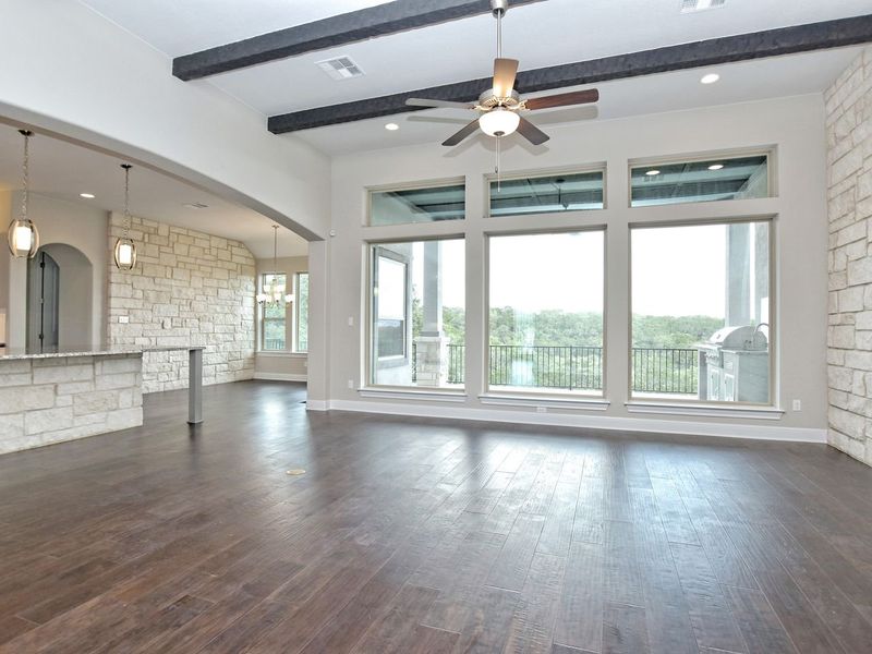 Representative unfurnished interior of a home built from the Coronado I by Giddens Homes in Clearwater Ranch, Liberty Hill (Image 113).