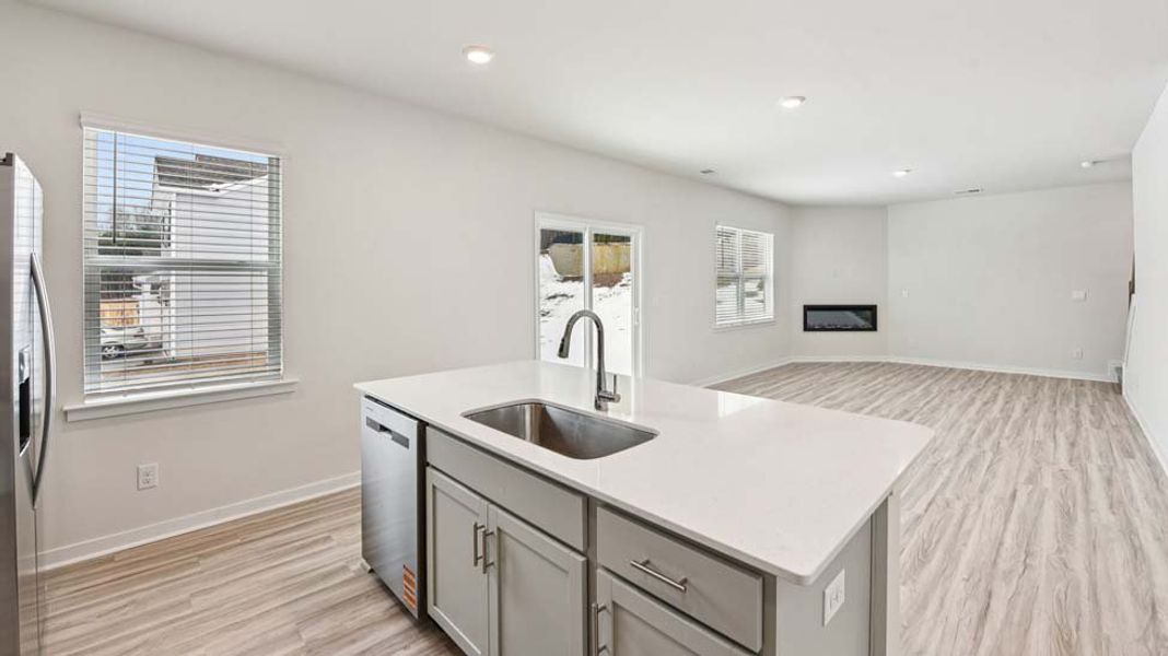 Furnished interior view inside a new home in The Falls at Newton, Newton (Image 3). Furnished interior view inside a new home in The Falls at Newton, Newton (Image 3).
