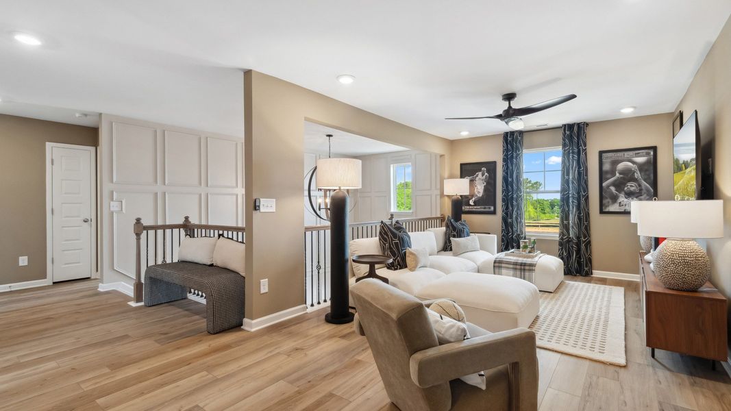Representative furnished interior of a home built from the Meridian II by DRB Homes in Copperfield, Locust Grove (Image 30).