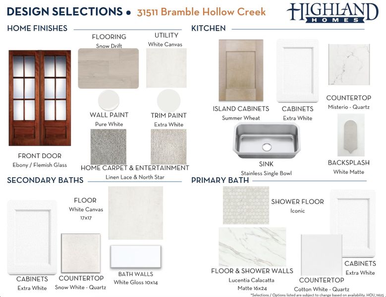 Sample of building materials used in homes in Cross Creek West, Fulshear (Image 69). Sample of building materials used in homes in Cross Creek West, Fulshear (Image 69).