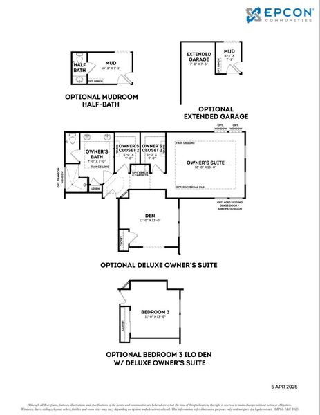 2D floor plan layout of this home in The Courtyards at Redbud Lane, Canton, GA (Image 5).