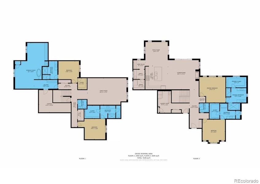 2D floor plan layout of this home in , Colorado Springs, CO (Image 3).