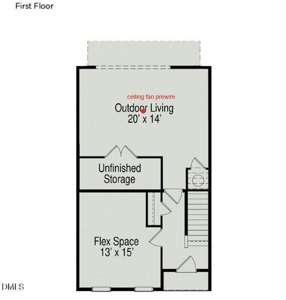 2D floor plan layout of this home in Helmsley, Raleigh, NC (Image 5).