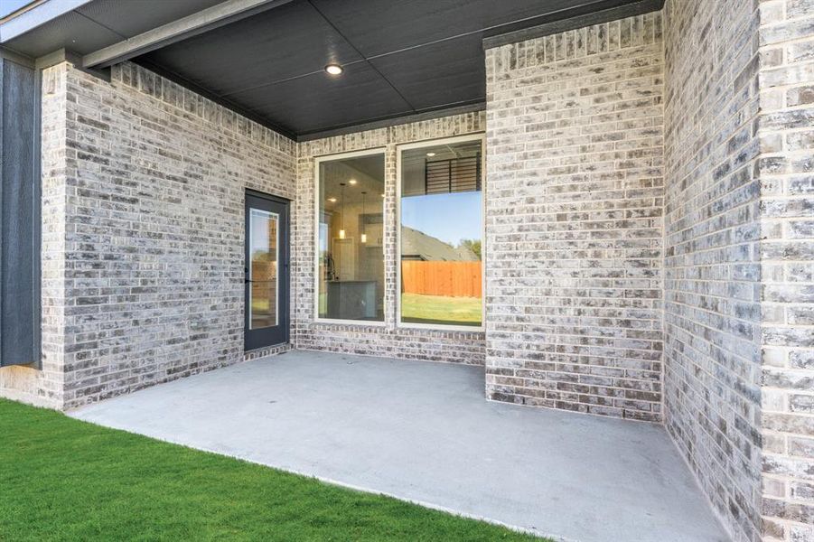 Exterior details and patio area of a home in Anderson Crossing, Trenton (Image 3). Exterior details and patio area of a home in Anderson Crossing, Trenton (Image 3).