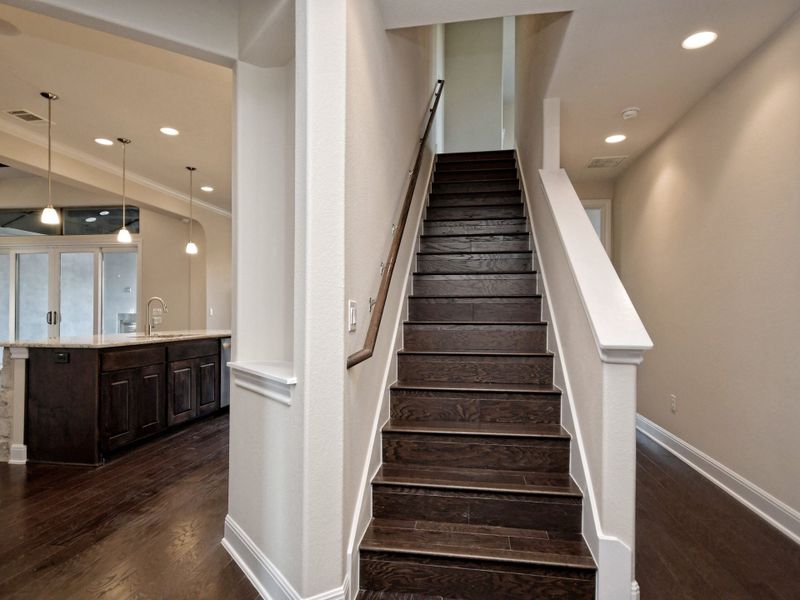 Representative unfurnished interior of a home built from the Santa Barbara II by Giddens Homes in Scofield Farms Estates, Georgetown (Image 118).