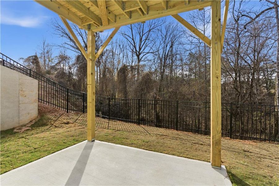 Exterior details and patio area of a home in The Reserve at Chapel Hill Phase II, Douglasville (Image 14).