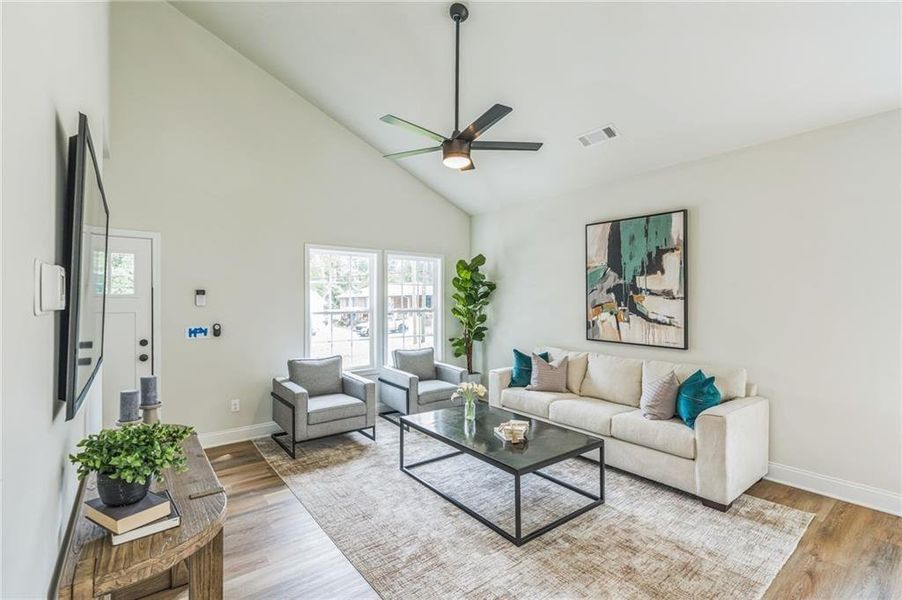 Furnished interior view inside a new home in , Atlanta (Image 10).