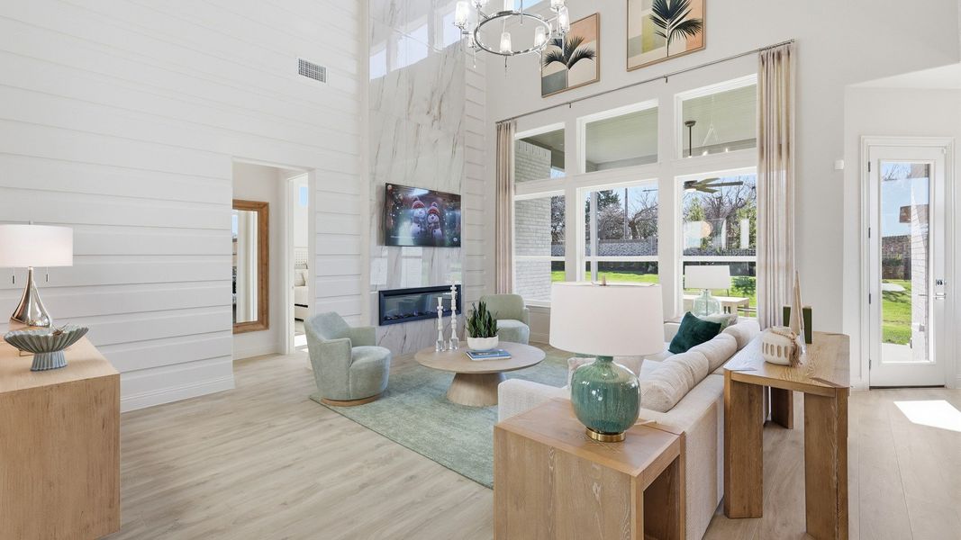 Representative furnished interior of a home built from the Dartmouth by Brightland Homes in Anna Ranch, Anna (Image 8).