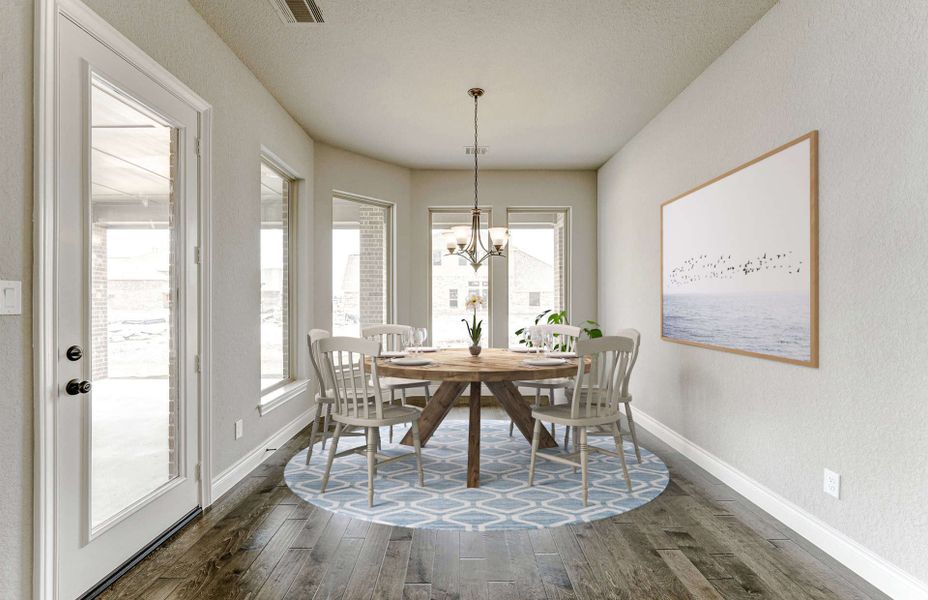Representative furnished interior of a home built from the 3799 by Ravenna Homes in Artavia 70′, Conroe (Image 7).