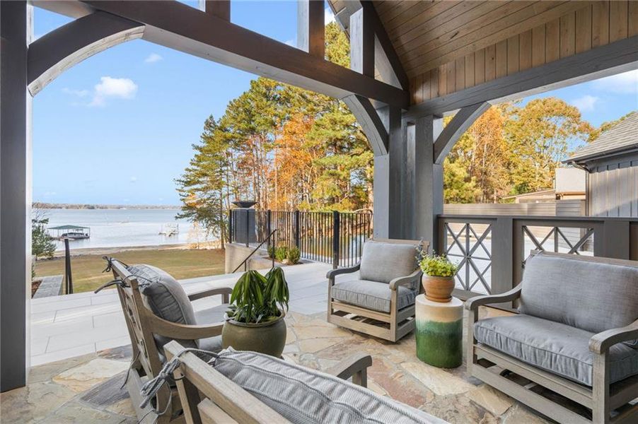 Exterior details and patio area of a home in , Flowery Branch (Image 40).