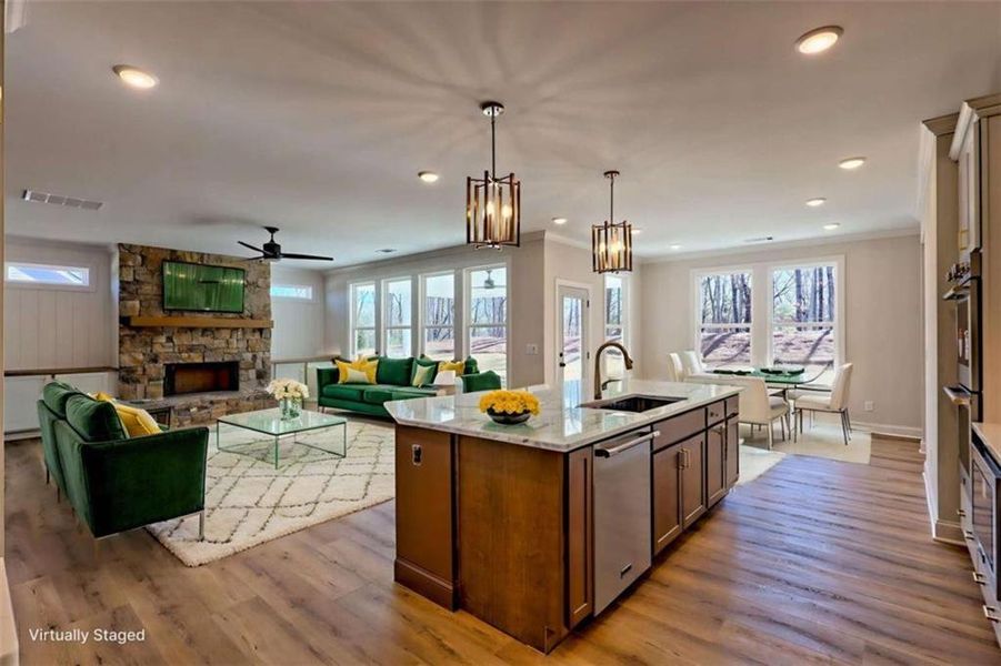 Furnished interior view inside a new home in , Clarkesville (Image 10).