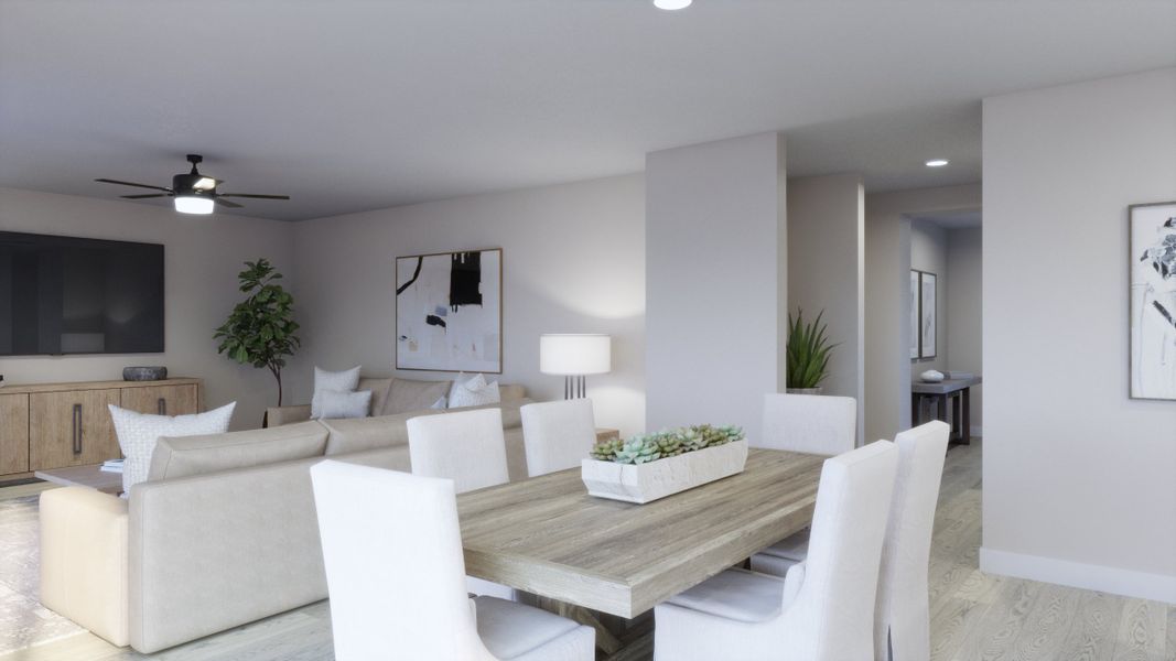 Representative furnished interior of a home built from the Finn by Risewell Homes in Cypress Bluff, Groveland (Image 6). Representative furnished interior of a home built from the Finn by Risewell Homes in Cypress Bluff, Groveland (Image 6).