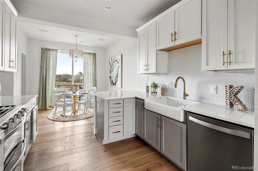 Furnished interior view inside a new home in , Denver (Image 9). Furnished interior view inside a new home in , Denver (Image 9).
