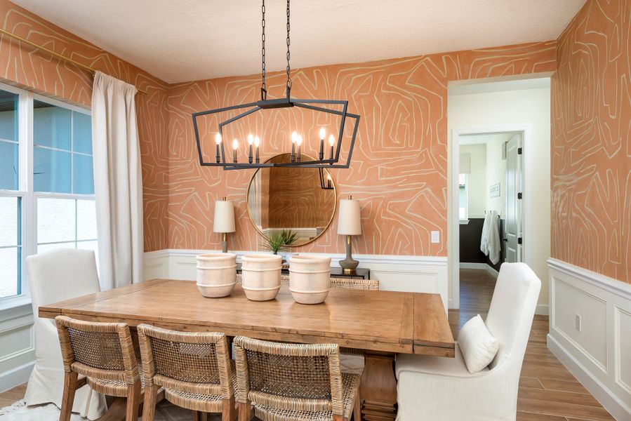 Representative furnished interior of a home built from the Ambra by Taylor Morrison in Esplanade Lake Club, Fort Myers (Image 13).