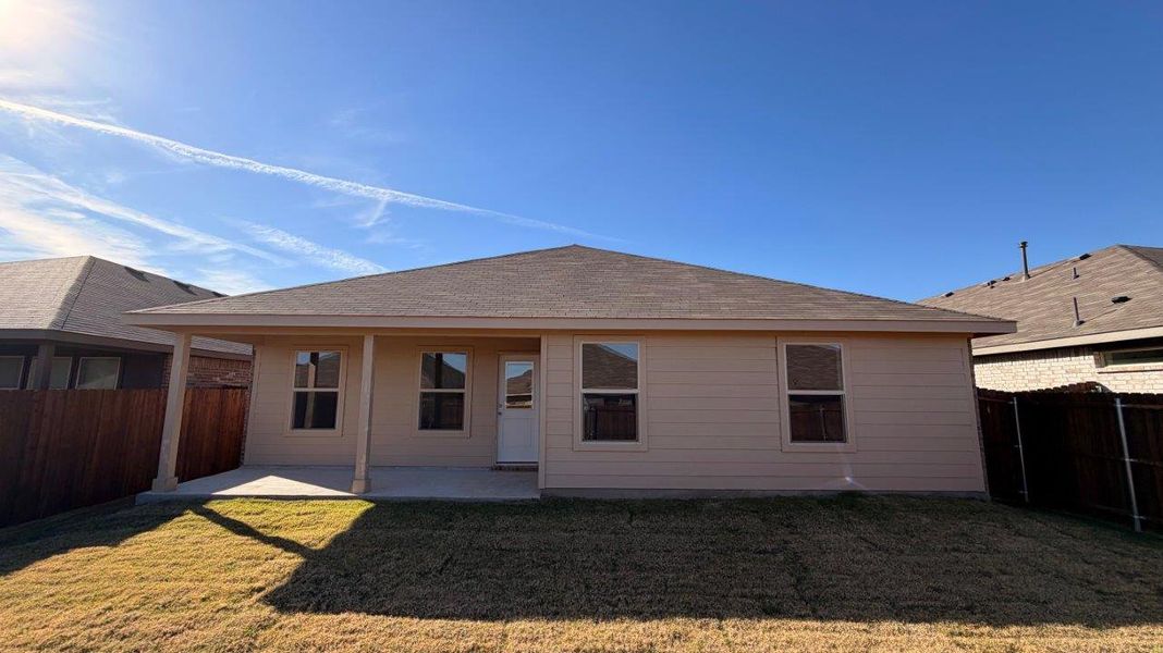 Exterior details and patio area of a home in Rosewood at Beltmill, Fort Worth (Image 3).