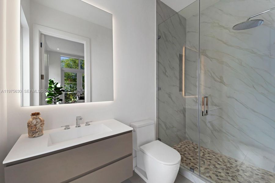 Furnished interior view inside a new home in , Coral Gables (Image 12).