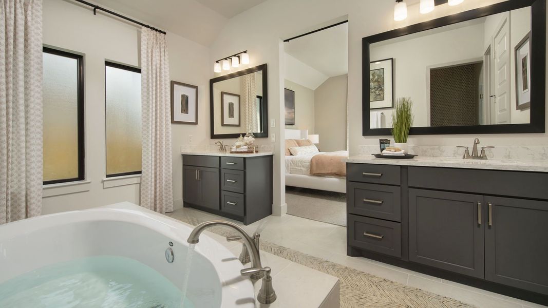 Furnished interior view inside a new home in Crosswinds, Kyle (Image 12).