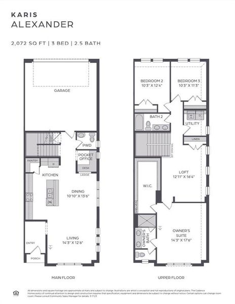 Our end unit Alexander plan offers a fabulous open concept main floor flooded with natural light from walls of windows!