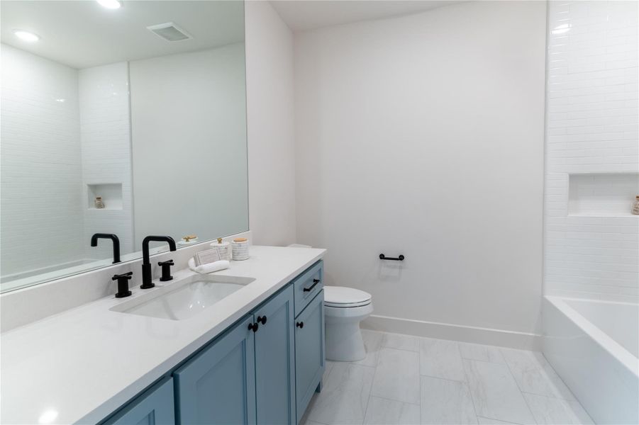 Furnished interior view inside a new home in , Spring (Image 27).