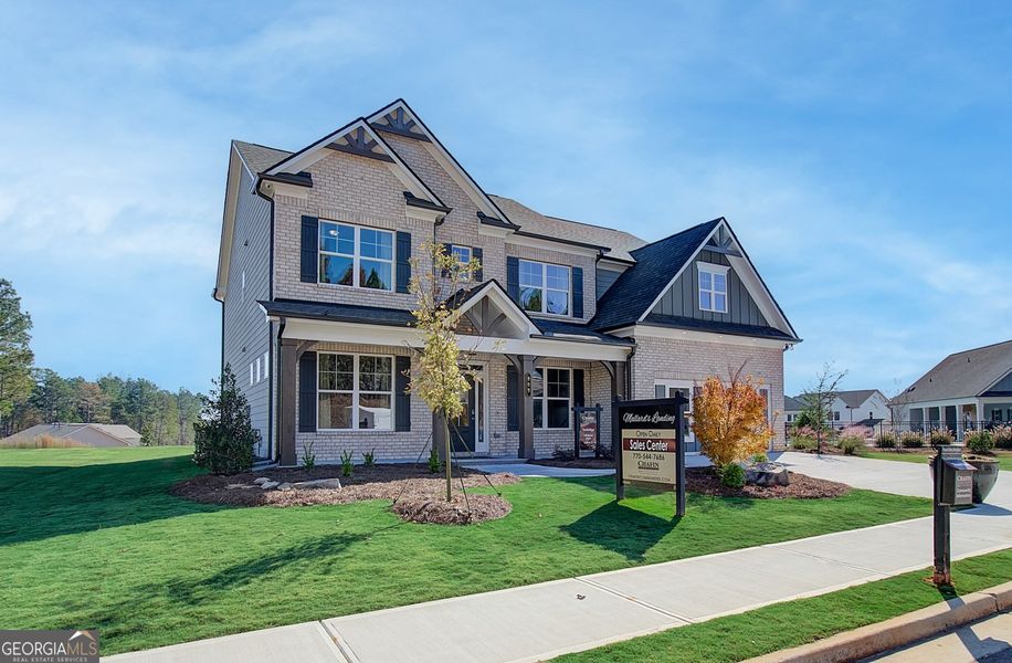 Front exterior of a new home in Summerlin, Winder, GA, highlighting curb appeal (Image 20). Front exterior of a new home in Summerlin, Winder, GA, highlighting curb appeal (Image 20).