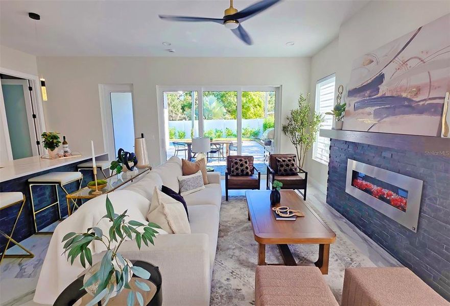 Furnished interior view inside a new home in , Sarasota (Image 50).