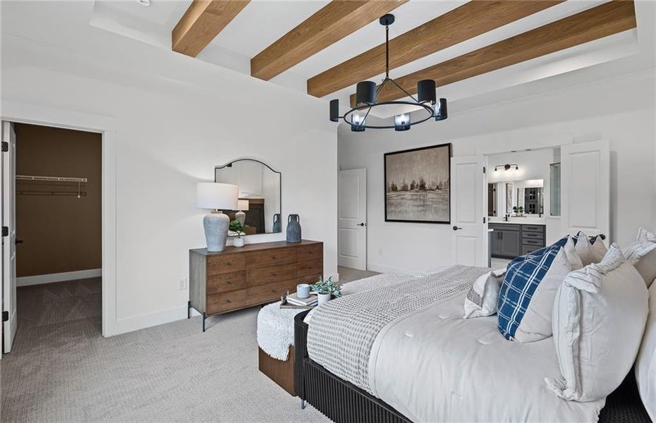 Furnished interior view inside a new home in Traditions of Braselton, Jefferson (Image 22).