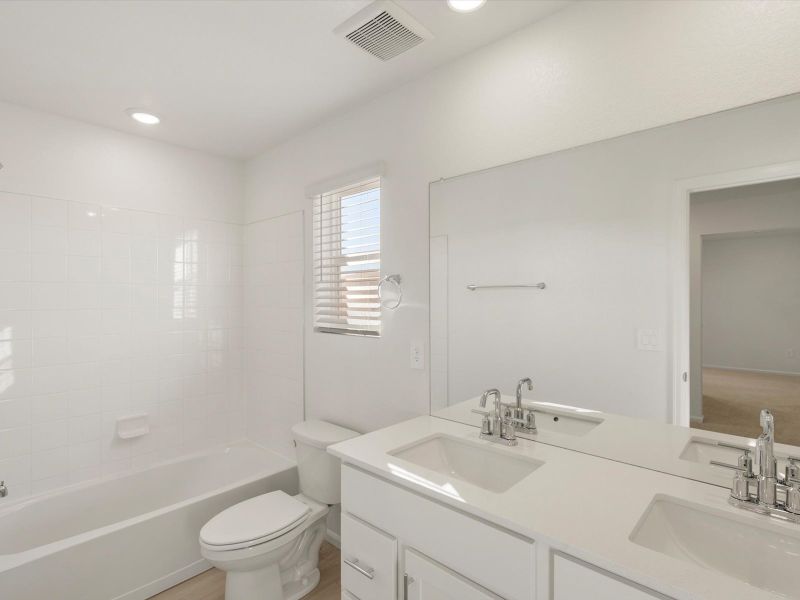 Furnished interior view inside a new home in Meridian Ranch, Peyton (Image 6). Furnished interior view inside a new home in Meridian Ranch, Peyton (Image 6).