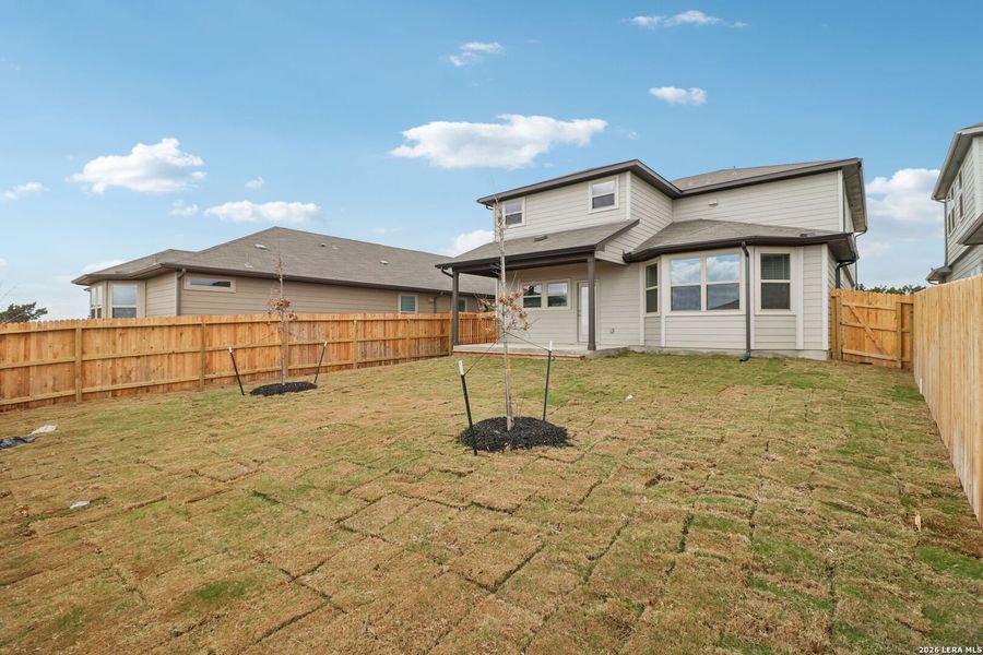 Exterior details and patio area of a home in Legendary Trails - Premier Series, Cibolo (Image 25).