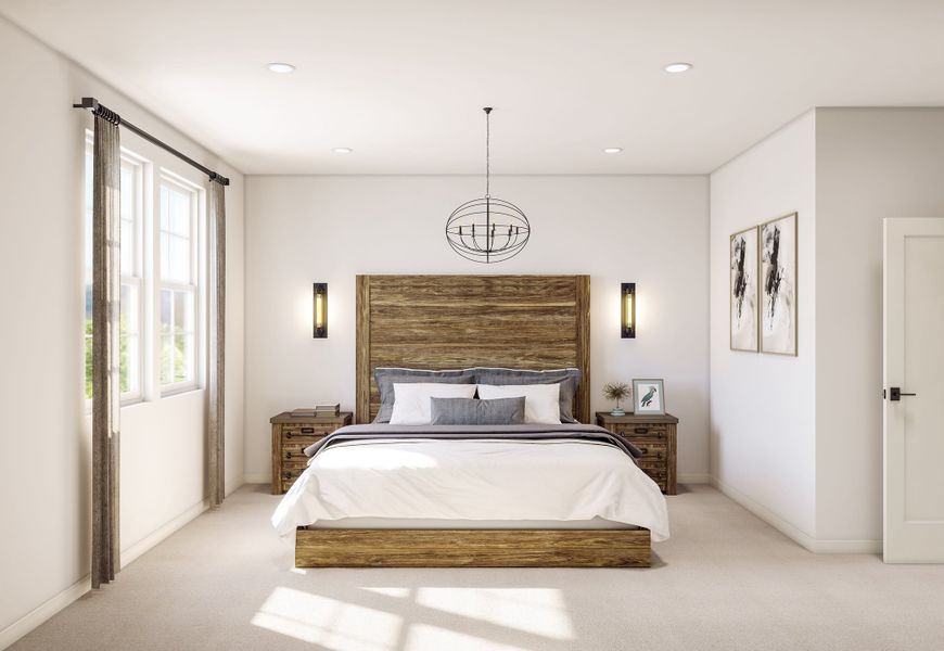 Representative furnished interior of a home built from the A by Tri Pointe Homes in Candelas Townhomes, Arvada (Image 19).