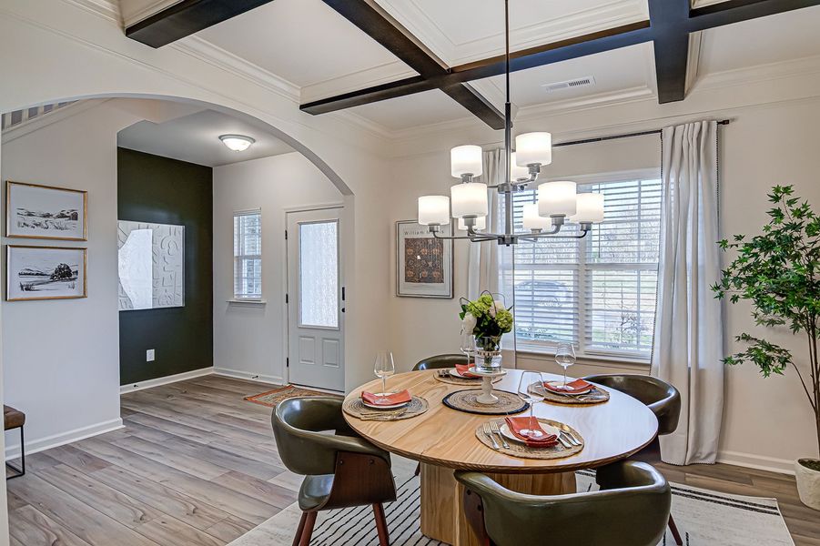 Representative furnished interior of a home built from the Nantahala - Vanguard Collection by Mungo Homes in Georgias Landing, Raleigh (Image 5).