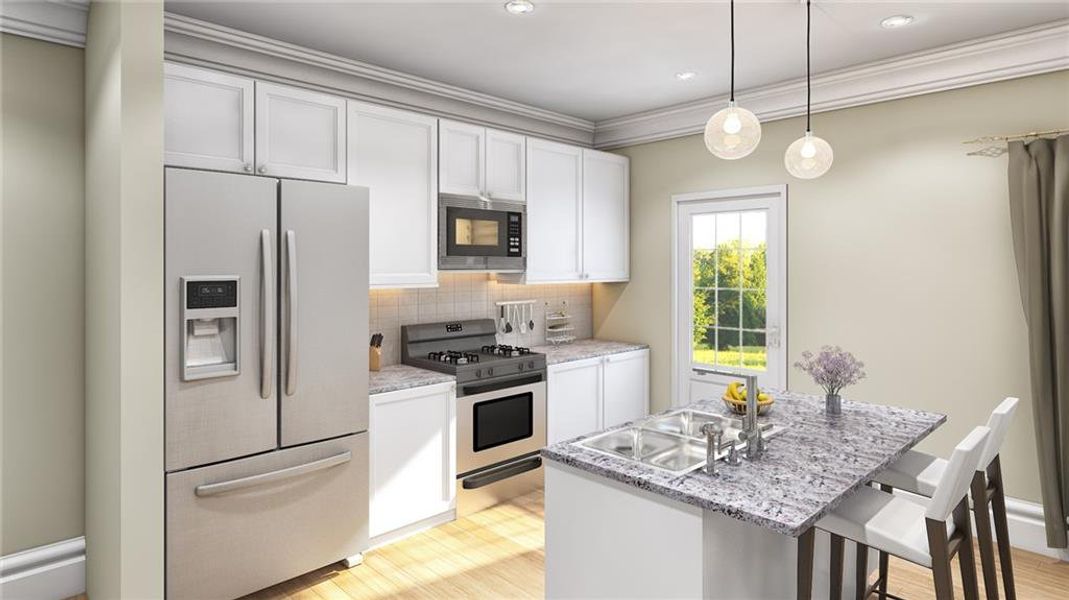 Furnished interior view inside a new home in The Village at Maple Street, Dawsonville (Image 4).