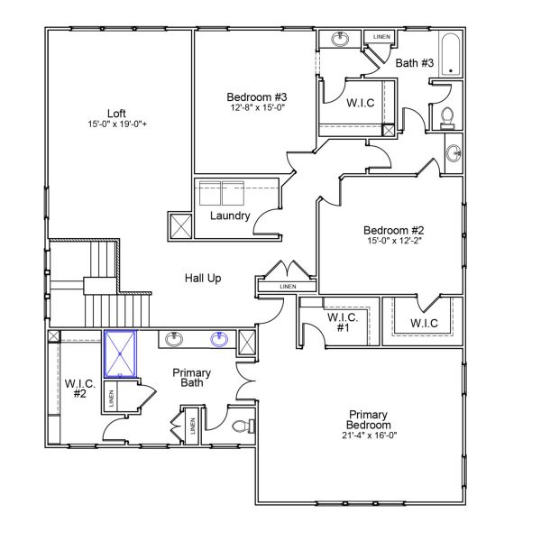 2D floor plan layout of this home in Hanes Lake, Winston-Salem, NC (Image 3).