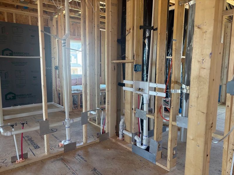 In-progress construction of a new home in The Point, Rolesville, NC (Image 18).