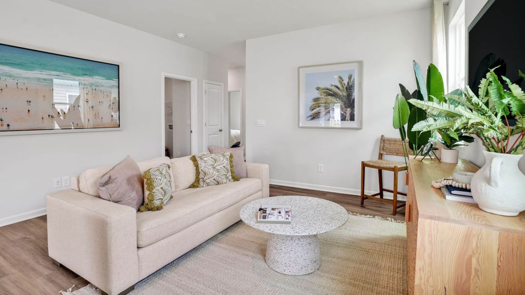 Representative furnished interior of a home built from the LEWIS by D.R. Horton in The Cottages at Blake Farm, Wilmington (Image 18).